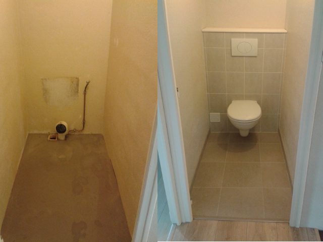projet 3 : rénovation WC avant/après